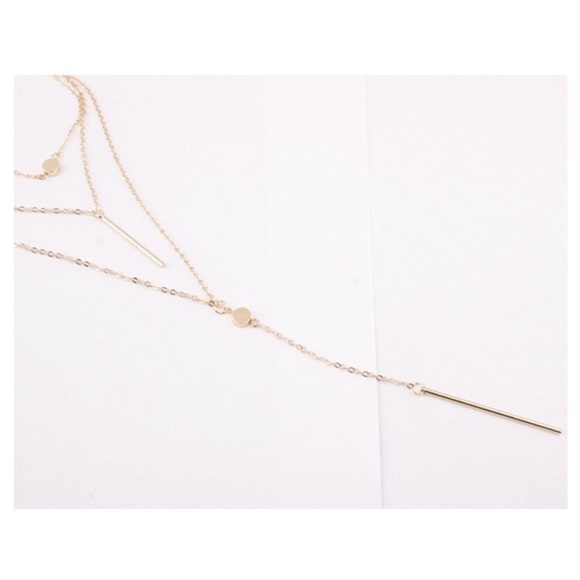 ⭐️ Awesome Triple 3 Layered Bars And Circles Boho Tassel Necklace Silver Or Gold - Picture 9 of 15